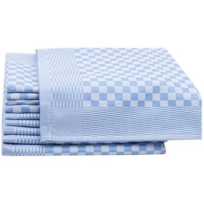ZOLLNER 10 panos de cozinha de algodão quadriculado, 46 x 70 cm, 220 g, azul ZOLLNER 10 panos de cozinha de algodão quadriculado, 46 x 70 cm, 220 g, azul
