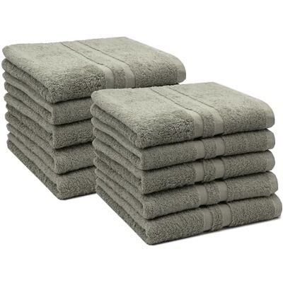 ZOLLNER 10 toalhas de lavatório grandes, 50 x 100 cm, algodão 100 %, 450 g, toalha ZOLLNER 10 toalhas de lavatório grandes, 50 x 100 cm, algodão 100 %, 450 g, toalha