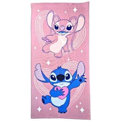 My sweety pop Toalha de praia Stitch toalha de banho (70 x 140 cm, 100% poliéster, feriado, ideia de presente, Stitch e anjo), cor rosa My sweety pop Toalha de praia Stitch toalha de banho (70 x 140 cm, 100% poliéster, feriado, ideia de presente, Stitch e anjo), cor rosa