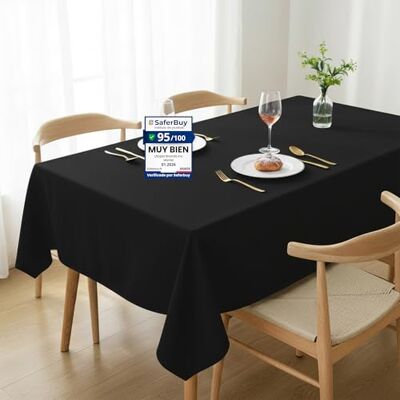 Utopia Kitchen Toalha de mesa de poliéster 140 x 240 cm (pacote de 2, preto) capa de mesa lavável na máquina ideal para festas, eventos, casamentos e restaurantes (55 x 95 polegadas) Utopia Kitchen Toalha de mesa de poliéster 140 x 240 cm (pacote de 2, preto) capa de mesa lavável na máquina ideal para festas, eventos, casamentos e restaurantes (55 x 95 polegadas)