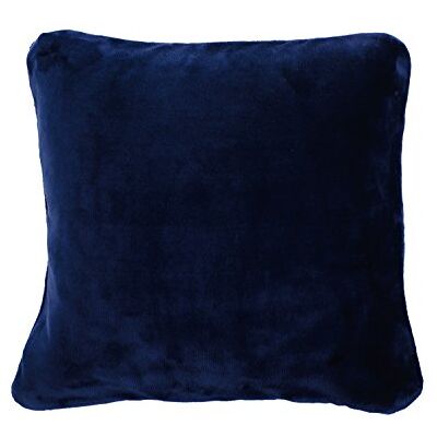 Gözze Capas de almofada com sensação de caxemira premium, conjunto de 2, 500 g/m², 50 x 50 cm, azul-marinho Gözze Capas de almofada com sensação de caxemira premium, conjunto de 2, 500 g/m², 50 x 50 cm, azul-marinho
