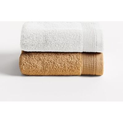BOHEME Conjunto de 2 toalhas de lavatório Harmony branco mostarda 50 x Inclui 2 (50 x 100 cm). 100% algodão zero Twist 600 g/m². Macios, absorventes, de secagem rápida e laváveis na máquina. BOHEME Conjunto de 2 toalhas de lavatório Harmony branco mostarda 50 x Inclui 2 (50 x 100 cm). 100% algodão zero Twist 600 g/m². Macios, absorventes, de secagem rápida e laváveis na máquina.