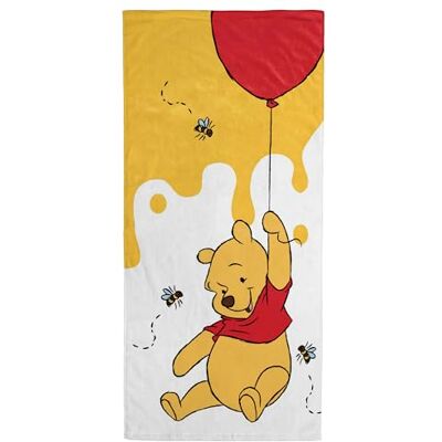 Jay Franco Kids Disney Winnie The Pooh toalha de praia 100% algodão 71 x 147 cm toalha de banho, piscina e viagem super macia, produto com licença oficial, multicolorido Jay Franco Kids Disney Winnie The Pooh toalha de praia 100% algodão 71 x 147 cm toalha de banho, piscina e viagem super macia, produto com licença oficial, multicolorido