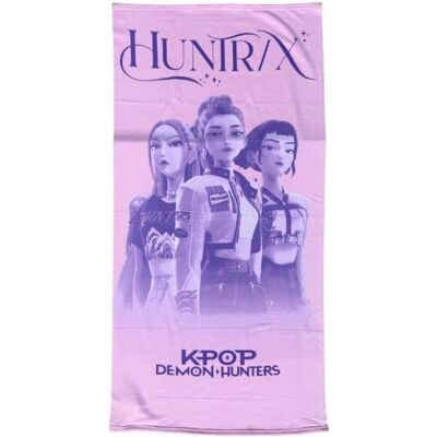 Cartoon Toalha de praia K-Pop Demon Hunters Huntrix 70 x 140 cm toalha de microfibra 100% poliéster de secagem rápida com rumi, assistir e Zoey acessório K-Pop para meninas fãs de anime e música Cartoon Toalha de praia K-Pop Demon Hunters Huntrix 70 x 140 cm toalha de microfibra 100% poliéster de secagem rápida com rumi, assistir e Zoey acessório K-Pop para meninas fãs de anime e música