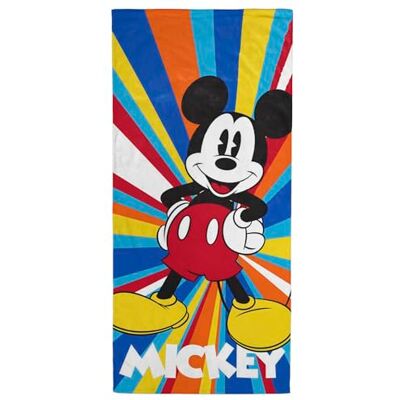 Jay Franco Toalha de banho, piscina e praia para crianças da Disney de Mickey Mouse, 100% algodão, 71 x 147 cm Jay Franco Toalha de banho, piscina e praia para crianças da Disney de Mickey Mouse, 100% algodão, 71 x 147 cm
