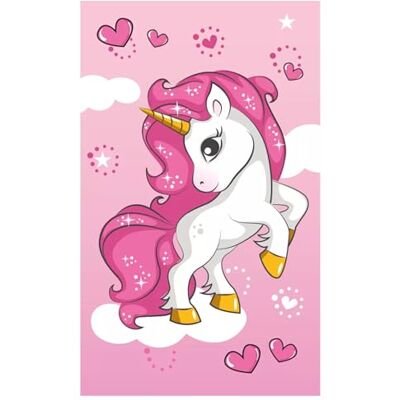 damaloo Toalha infantil 30 x 50 cm, design de unicórnio rosa, 100 % algodão, macia e absorvente, ideal para escola, berçário, viagens, presente bonito para meninas damaloo Toalha infantil 30 x 50 cm, design de unicórnio rosa, 100 % algodão, macia e absorvente, ideal para escola, berçário, viagens, presente bonito para meninas