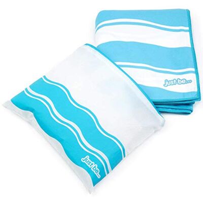 just be... Toalha grande de microfibra XXL para casa de banho, piscina, praia, duche e ginásio, dobrável, leve, secagem rápida compacta, para crianças e adultos, azul 200 x 90 cm just be... Toalha grande de microfibra XXL para casa de banho, piscina, praia, duche e ginásio, dobrável, leve, secagem rápida compacta, para crianças e adultos, azul 200 x 90 cm