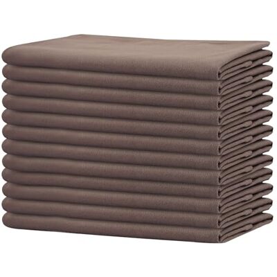 SweetNeedle Sweet Needle Pacote de 12 Guardanapos de Tamanho Grande 100% algodão 45 CM x 45 CM (18" x 18"), Cinza Pedra Tecido Grosso para Uso Diário com Cantos Arredondados SweetNeedle Sweet Needle Pacote de 12 Guardanapos de Tamanho Grande 100% algodão 45 CM x 45 CM (18" x 18"), Cinza Pedra Tecido Grosso para Uso Diário com Cantos Arredondados