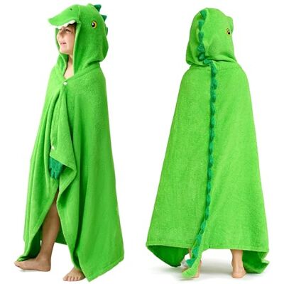 Joiedomi Dinossauro 127 x 77 cm, toalha com capuz para crianças, toalha de banho de algodão macia, para crianças dos 3 aos 10 anos, toalha de piscina com capuz, toalha de poncho absorvente Joiedomi Dinossauro 127 x 77 cm, toalha com capuz para crianças, toalha de banho de algodão macia, para crianças dos 3 aos 10 anos, toalha de piscina com capuz, toalha de poncho absorvente