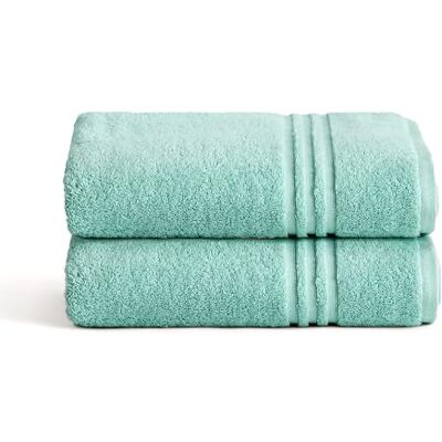 BOHEME Conjunto de 2 Toalhas de Lavabo Premium 700 g/m² Verde Água 50x100 cm 100% Algodão Macio e Absorvente Secagem Rápida Laváveis na Máquina Uso Diário Incluye 2(50x100 cm). 100% algodón 700 g/m². Suaves, absorbentes, de secado rápido y l BOHEME Conjunto de 2 Toalhas de Lavabo Premium 700 g/m² Verde Água 50x100 cm 100% Algodão Macio e Absorvente Secagem Rápida Laváveis na Máquina Uso Diário Incluye 2(50x100 cm). 100% algodón 700 g/m². Suaves, absorbentes, de secado rápido y l