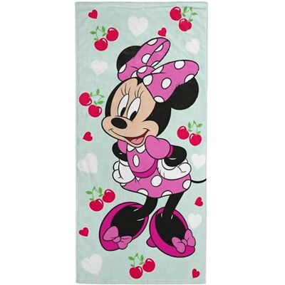 Jay Franco Kids Disney Minnie Mouse toalha de praia 100% algodão 71 x 147 cm toalha de banho, piscina e viagem super macia, produto com licença oficial, verde Jay Franco Kids Disney Minnie Mouse toalha de praia 100% algodão 71 x 147 cm toalha de banho, piscina e viagem super macia, produto com licença oficial, verde