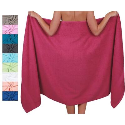 Betz Toalha de casa de banho XXL Palermo 100% algodão 100x200 cm Cor Vermelho mirtilo Betz Toalha de casa de banho XXL Palermo 100% algodão 100x200 cm Cor Vermelho mirtilo
