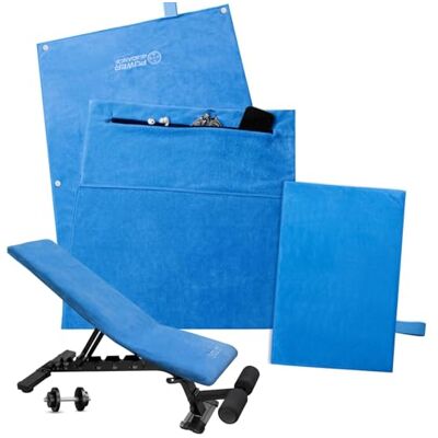 POWER GUIDANCE Jogo de Toalhas Desportivas para Fitness, Ultra Absorvente e Compacta, Toalha Desportiva de Microfibra com Zíper para Ginásio e Treino, Extramacia, Lavável na Máquina (Azul) POWER GUIDANCE Jogo de Toalhas Desportivas para Fitness, Ultra Absorvente e Compacta, Toalha Desportiva de Microfibra com Zíper para Ginásio e Treino, Extramacia, Lavável na Máquina (Azul)