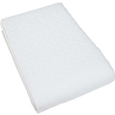 CALITEX Protetor de mesa oval aligomme de 135 x 190 cm, cor branca CALITEX Protetor de mesa oval aligomme de 135 x 190 cm, cor branca