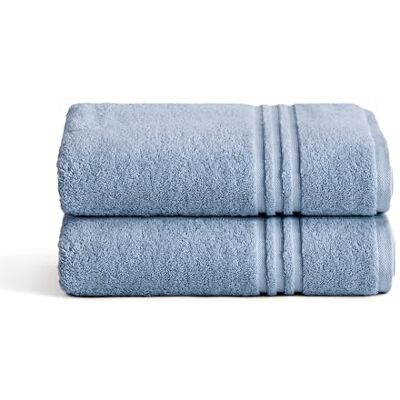 BOHEME Conjunto de 2 toalhas de lavatório premium celeste, 50 x 100 cm Inclui 2 (50 x 100 cm). 100% algodão 700 g/m². Macios, absorventes, de secagem rápida e laváveis na máquina. BOHEME Conjunto de 2 toalhas de lavatório premium celeste, 50 x 100 cm Inclui 2 (50 x 100 cm). 100% algodão 700 g/m². Macios, absorventes, de secagem rápida e laváveis na máquina.