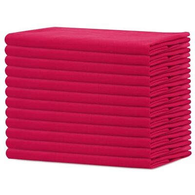 SweetNeedle Sweet Needle Pacote de 12 Guardanapos de Tamanho Grande 100% algodão 45 CM x 45 CM (18" x 18"), Vermelho Tecido Grosso para Uso Diário com Cantos Arredondados SweetNeedle Sweet Needle Pacote de 12 Guardanapos de Tamanho Grande 100% algodão 45 CM x 45 CM (18" x 18"), Vermelho Tecido Grosso para Uso Diário com Cantos Arredondados