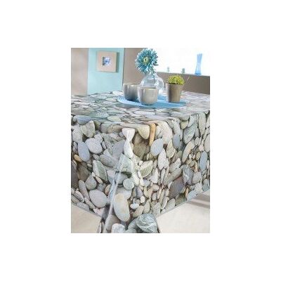 CALITEX Pedras toalha de mesa PVC cinzento 250 x 140 cm CALITEX Pedras toalha de mesa PVC cinzento 250 x 140 cm