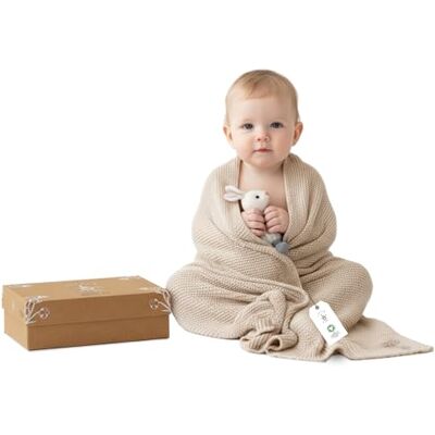 Little Dedi Manta de malha orgânica para bebé, aconchegante e quente, essencial para recém-nascido, manta macia para berçário, carrinho, 30 x 40 polegadas, pedra Little Dedi Manta de malha orgânica para bebé, aconchegante e quente, essencial para recém-nascido, manta macia para berçário, carrinho, 30 x 40 polegadas, pedra