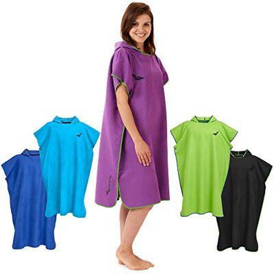 Fit-Flip Poncho de surf leve, compacto e de secagem rápida toalha para mudar para mulheres e homens roupão de banho natação de microfibra praia (roxo-verde, tamanho: M) Fit-Flip Poncho de surf leve, compacto e de secagem rápida toalha para mudar para mulheres e homens roupão de banho natação de microfibra praia (roxo-verde, tamanho: M)