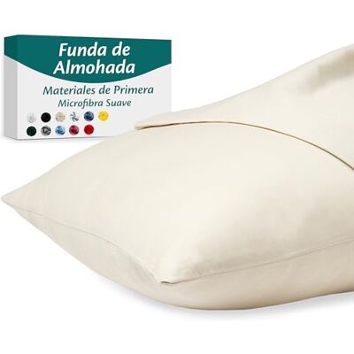 Flowen Fundas de Almohada 70x40 de Microfibra Conjunto de 2 Capas de Almofada para Cama com Fecho Invisível, Tecido Macio e Lavável, Antiácaros, Respirável, Hipoalergênico, Decorativas para Sofá e Flowen Fundas de Almohada 70x40 de Microfibra Conjunto de 2 Capas de Almofada para Cama com Fecho Invisível, Tecido Macio e Lavável, Antiácaros, Respirável, Hipoalergênico, Decorativas para Sofá e