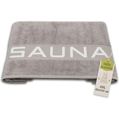 ZOLLNER Toalha de sauna cinzenta extra grande, 80 x 200 cm, 500 g/m² ZOLLNER Toalha de sauna cinzenta extra grande, 80 x 200 cm, 500 g/m²