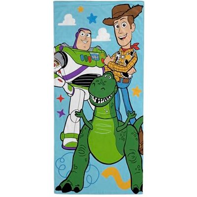 Jay Franco Kids Disney Toy Story toalha de praia 100% algodão 71 x 147 cm toalha de banho, piscina e viagem super macia, produto com licença oficial, azul Jay Franco Kids Disney Toy Story toalha de praia 100% algodão 71 x 147 cm toalha de banho, piscina e viagem super macia, produto com licença oficial, azul