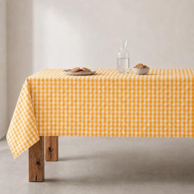 GAMUSI - Vichy-check - Amarelo - 140x240 cm - Toalha de mesa GAMUSI - Vichy-check - Amarelo - 140x240 cm - Toalha de mesa