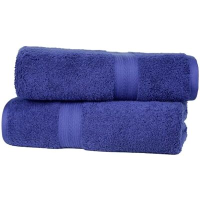 Amazon Basics Toalhas de algodão azul royal - Conjunto de 2 Amazon Basics Toalhas de algodão azul royal - Conjunto de 2