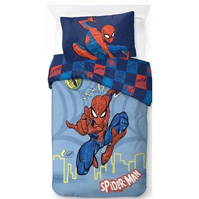 Jay Franco Juego de ropa de cama individual Marvel Spiderman 100% algodón Incluye funda de almohada 50 x 70 cm Jay Franco Juego de ropa de cama individual Marvel Spiderman 100% algodón Incluye funda de almohada 50 x 70 cm