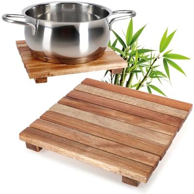 com-four ® 2X toalhas de mesa de bambu, base durável para panelas caçarolas e pratos bandeja natural de proteção térmica com-four ® 2X toalhas de mesa de bambu, base durável para panelas caçarolas e pratos bandeja natural de proteção térmica