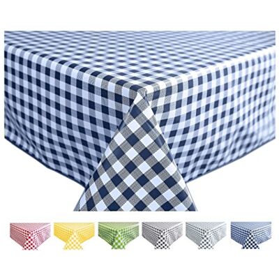 Home Direct Toalha de Hule, Retangular 140 x 200cm Quadrados Azul Home Direct Toalha de Hule, Retangular 140 x 200cm Quadrados Azul