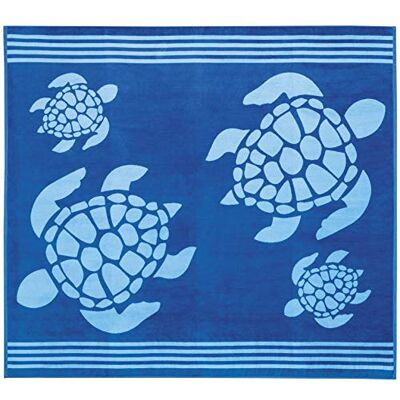 Delindo Lifestyle Toalha de praia tropical tartaruga azul XXL, 100% algodão, feito de algodão egípcio, 180 x 200 cm Delindo Lifestyle Toalha de praia tropical tartaruga azul XXL, 100% algodão, feito de algodão egípcio, 180 x 200 cm