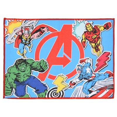 Cartoon Toalha de mesa individual de tecido Avengers Marvel 40 x 30 cm de mesa lavável e resistente ao calor Cartoon Toalha de mesa individual de tecido Avengers Marvel 40 x 30 cm de mesa lavável e resistente ao calor