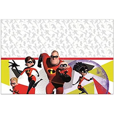 Disney Procos Toalha de mesa de plástico 120 x 180 cm incríveis 2, vermelho, 5 PR89917 Disney Procos Toalha de mesa de plástico 120 x 180 cm incríveis 2, vermelho, 5 PR89917