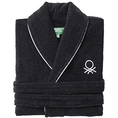 United . Roupão unissexo para homem ou mulher 360gsm 100% algodão, Preto United . Roupão unissexo para homem ou mulher 360gsm 100% algodão, Preto
