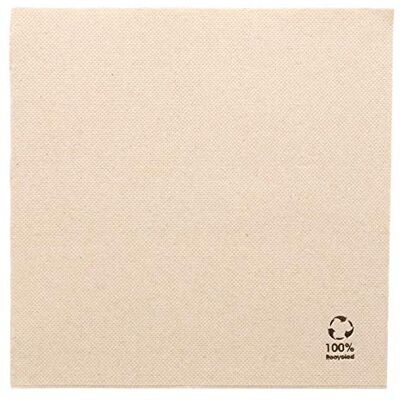 Garcia de Pou Lot de 50 guardanapos, papel reciclado, natural, 40 x 40 cm Garcia de Pou Lot de 50 guardanapos, papel reciclado, natural, 40 x 40 cm