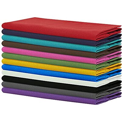 SweetNeedle Sweet Needle Pacote de 12 Guardanapos de tamanho grande 100% algodão 45 cm x 45 cm (18" x 18"), multicolorido tecido grosso para uso diário com cantos arredondados SweetNeedle Sweet Needle Pacote de 12 Guardanapos de tamanho grande 100% algodão 45 cm x 45 cm (18" x 18"), multicolorido tecido grosso para uso diário com cantos arredondados