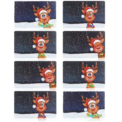 com-four ® 8X toalhas de mesa de Natal toalha de mesa com rena Eddy para Toalhas de mesa com motivo de inverno natalício com-four ® 8X toalhas de mesa de Natal toalha de mesa com rena Eddy para Toalhas de mesa com motivo de inverno natalício
