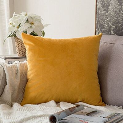 MIULEE Veludo macio capa de almofada fronha de almofada decorativa quadrada manta fronha de almofada para sofá quarto com fecho de correr invisível 40 x 40 cm 1 peça amarelo alaranjado MIULEE Veludo macio capa de almofada fronha de almofada decorativa quadrada manta fronha de almofada para sofá quarto com fecho de correr invisível 40 x 40 cm 1 peça amarelo alaranjado
