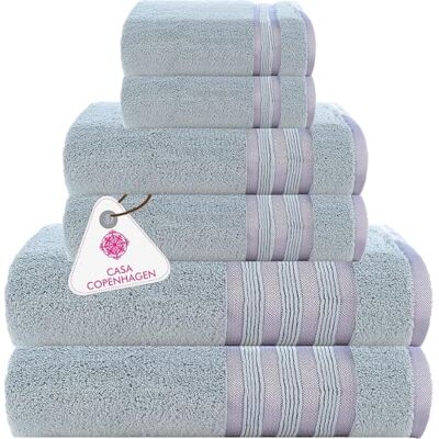 Casa Copenhagen Zero Twist, Conjunto de Toalhas 6 Peças 100% algodão Cinza, algodão Egípcio, Toalhas de Luxo Ultra Macias para o banheiro. Casa Copenhagen Zero Twist, Conjunto de Toalhas 6 Peças 100% algodão Cinza, algodão Egípcio, Toalhas de Luxo Ultra Macias para o banheiro.