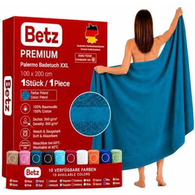 Betz Toalha de casa de banho XXL Palermo 100% algodão 100x200 cm Cor Petróleo Betz Toalha de casa de banho XXL Palermo 100% algodão 100x200 cm Cor Petróleo