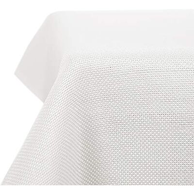 DECONOVO Branco 130x160 cm Linho sintético Naperon DECONOVO Branco 130x160 cm Linho sintético Naperon