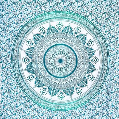 MOMOMUS Toalha de praia grande anti-areia com design de mandala, ideal como manta, páreo e toalha grande para a praia XXL, espaçosa e repelente de areia turquesa, 210 x 230 cm MOMOMUS Toalha de praia grande anti-areia com design de mandala, ideal como manta, páreo e toalha grande para a praia XXL, espaçosa e repelente de areia turquesa, 210 x 230 cm