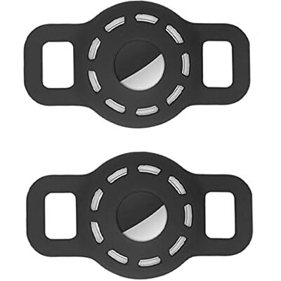 ztowoto 2 peças capa de silicone para colar de animais de estimação compatível com AirTag com película protetora HD de alta transparência, localizador GPS portátil ajustável para coleira de cão e gato (preto ztowoto 2 peças capa de silicone para colar de animais de estimação compatível com AirTag com película protetora HD de alta transparência, localizador GPS portátil ajustável para coleira de cão e gato (preto