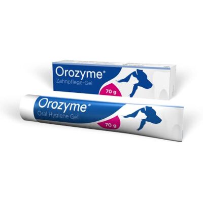 ecuphar Orozyme Gel dentário 70 g Gel dentário para cães e gatos Para o cuidado diário dos dentes Contra a placa, o mau hálito e o tártaro ecuphar Orozyme Gel dentário 70 g Gel dentário para cães e gatos Para o cuidado diário dos dentes Contra a placa, o mau hálito e o tártaro