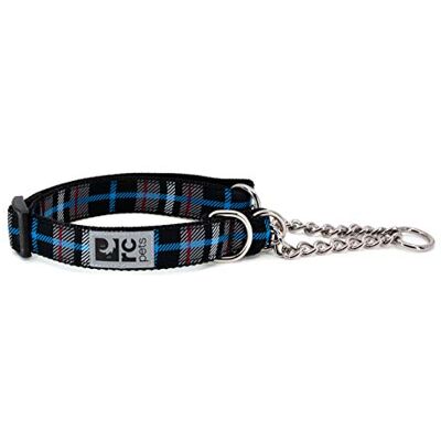 RC Pet Products Coleira de treino, cor preta sarga, coleira de cão Martingale RC Pet Products Coleira de treino, cor preta sarga, coleira de cão Martingale