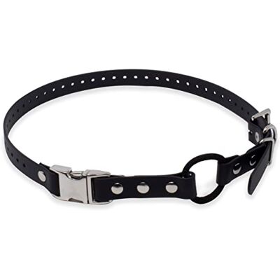 Educator Colar Quick Snap Dog, Biothane, Waterproof, Odorproof, Easy Connect Disconnect Clasp and D Ring with Comfort Bungee Loop ajustável para um ajuste personalizado, preto, 3/4 W x 33L Educator Colar Quick Snap Dog, Biothane, Waterproof, Odorproof, Easy Connect Disconnect Clasp and D Ring with Comfort Bungee Loop ajustável para um ajuste personalizado, preto, 3/4 W x 33L