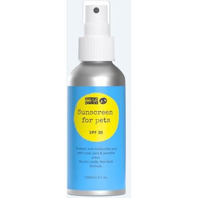 Noseprint Protetor solar SPF 30 para animais de estimação, garrafa de proteção solar para animais de estimação, 150 ml, protetor solar hidratante para cães e gatos, fórmula não tóxica, nariz de cão, Noseprint Protetor solar SPF 30 para animais de estimação, garrafa de proteção solar para animais de estimação, 150 ml, protetor solar hidratante para cães e gatos, fórmula não tóxica, nariz de cão,
