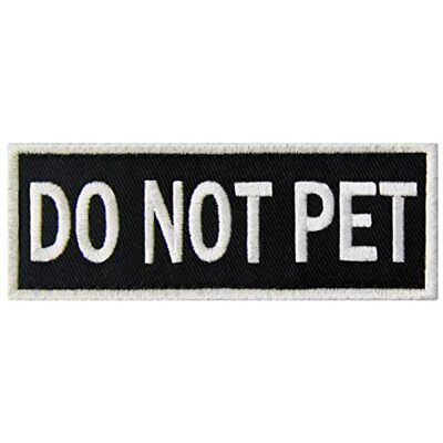 EmbTao Colete de alerta de cão de serviço com emblema bordado de gancho e alça NÃO ACARICIAR EmbTao Colete de alerta de cão de serviço com emblema bordado de gancho e alça NÃO ACARICIAR
