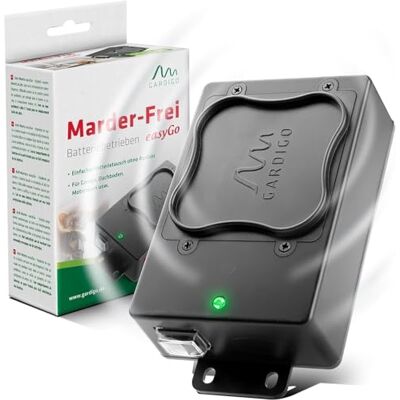 Gardigo ® Ahujentador ultra-sónico de martas e roedores com pilhas Repelente para compartimento do motor, sótão e casa troca de pilhas sem desmontar proteção contra ratos e martelas Gardigo ® Ahujentador ultra-sónico de martas e roedores com pilhas Repelente para compartimento do motor, sótão e casa troca de pilhas sem desmontar proteção contra ratos e martelas